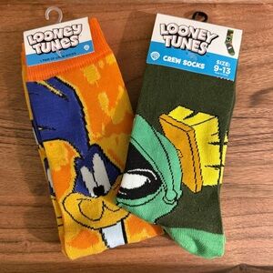 Looney Tunes Novelty Crew Socks | 2-Pairs | NWT